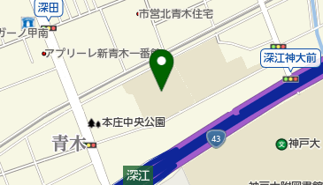 神戸市立本庄中学校の地図画像