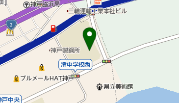 神戸市立渚中学校の地図画像