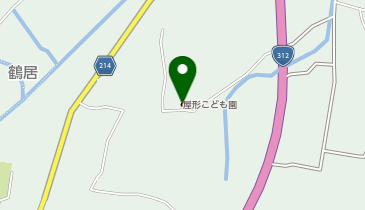 屋形こども園の地図画像