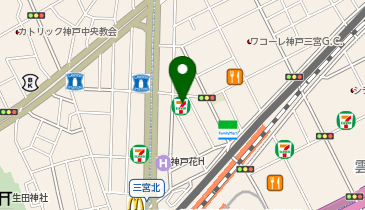 秀文館三宮本校の地図画像