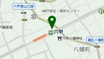 阪急オアシス六甲店の地図画像