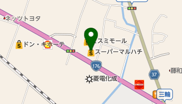 スーパーマルハチ三田店の地図画像