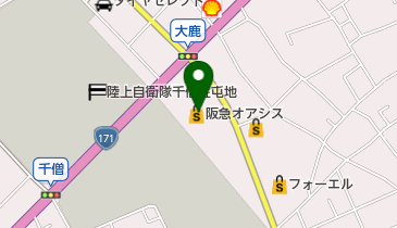 阪急オアシス伊丹大鹿店の地図画像