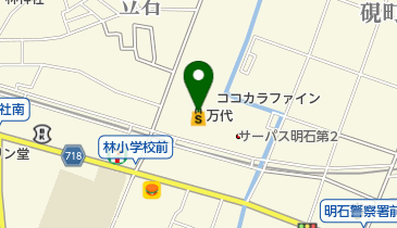 万代明石硯町店の地図画像