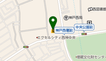 万代西神中央店の地図画像