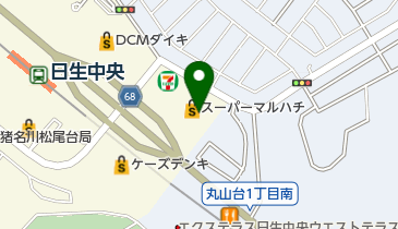 スーパーマルハチ日生中央店の地図画像