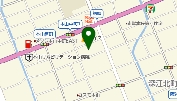 ホームセンターコーナン本山店の地図画像