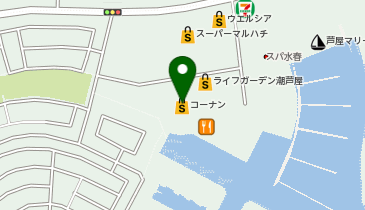 ホームセンターコーナン南芦屋浜店の地図画像