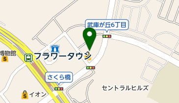 アルカドラッグフラワータウン店の地図画像