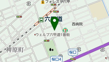 ウェルブ六甲道2番街の地図画像