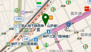 ユナイテッドアローズ神戸三宮店の地図画像