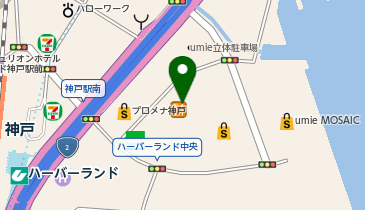 ジーユー神戸ハーバーランドumie店の地図画像