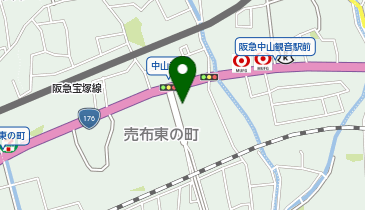 ハニーズ宝塚中山ダイエー店の地図画像