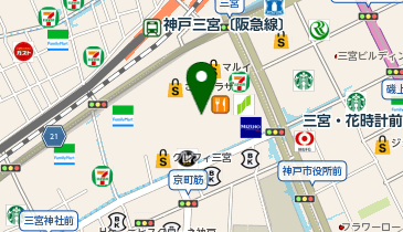 ムラサキスポーツ神戸三宮オーパ店の地図画像