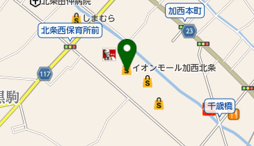 未来屋書店加西北条店の地図画像