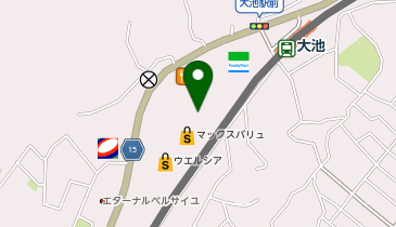 ダイソーマックスバリュ大池店の地図画像