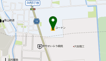ダイソーコーナン川西久代店の地図画像