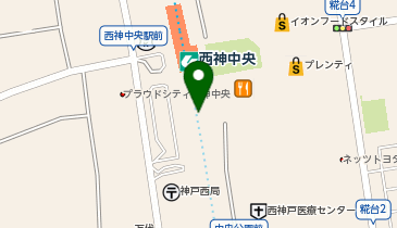 ダイソー西神中央店の地図画像