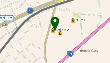 ダイソーコーナン三田対中店の地図画像