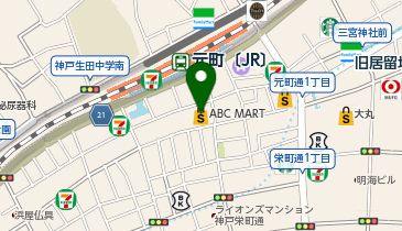 ABC MART神戸元町店の地図画像