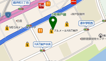 auショップブルメールHAT神戸の地図画像