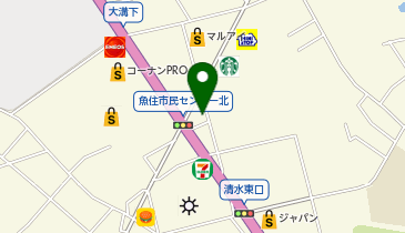 auショップ魚住の地図画像