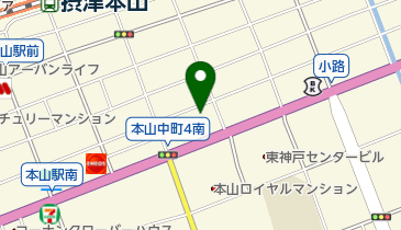 兵庫日産本山店の地図画像