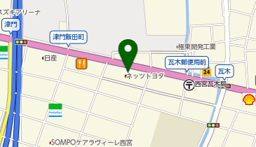 ネッツトヨタ神戸ネッツテラス西宮の地図画像