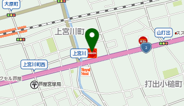 オリックスレンタカー芦屋上宮川カウンターの地図画像
