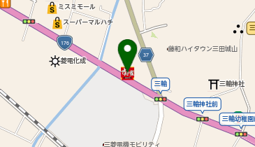 すき家176号三田三輪店の地図画像