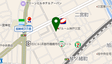 焼肉伐折羅三宮店の地図画像