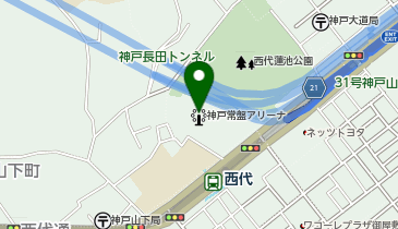 神戸常盤アリーナの地図画像