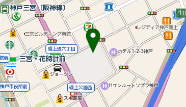 神戸市立磯上体育館の地図画像