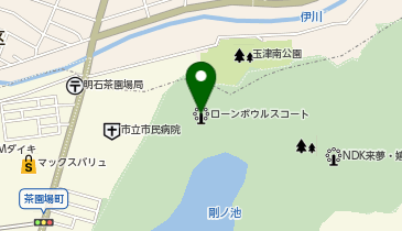 兵庫県立明石公園ローンボウルスコートの地図画像
