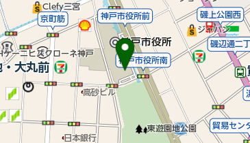 神戸市役所展望ロビーの地図画像