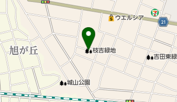 枝吉緑地の地図画像