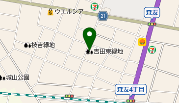 吉田東緑地の地図画像
