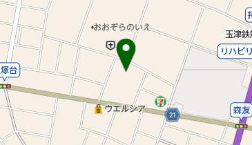 吉田西緑地の地図画像