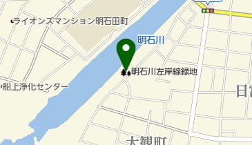 明石川左岸線緑地の地図画像