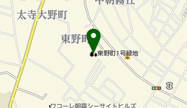 東野町1号緑地の地図画像