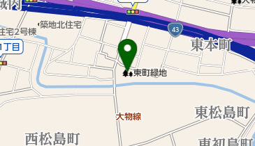 東町緑地の地図画像