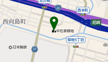 中在家緑地の地図画像
