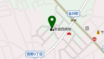 安倉西緑地の地図画像