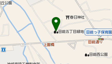 田能五丁目緑地の地図画像