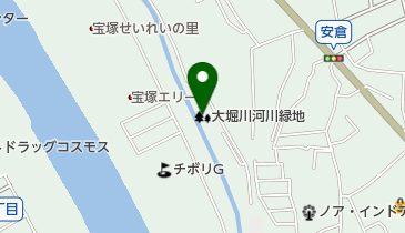 大堀川河川緑地の地図画像