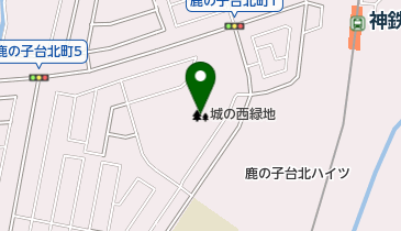 城の西緑地の地図画像