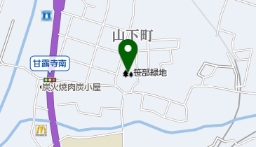 笹部緑地の地図画像