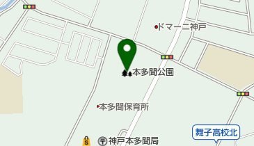 本多聞公園の地図画像