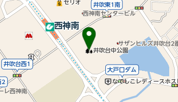 井吹台中公園の地図画像