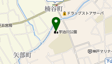宇治川公園の地図画像